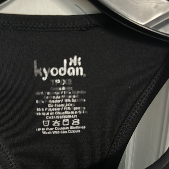 Kyodan black workout tank top Sz XS mesh style side - Picture 2 of 4